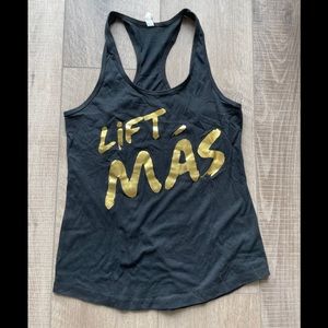 Lift Más Tank Top in Black Size Large